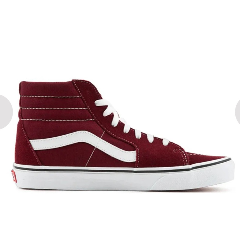 Burgundy high top vans